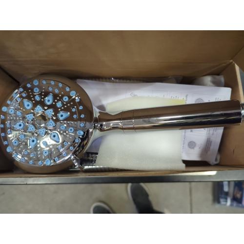 Veken Filtered Shower Head with Handheld, High Pressure 9 Spray Modes Showerhead, 10 Layer Filters for Purified Cleansing, Hard Water Softener with 70'' Hose Extension, Adjustable Rain Heads (Chrome)
