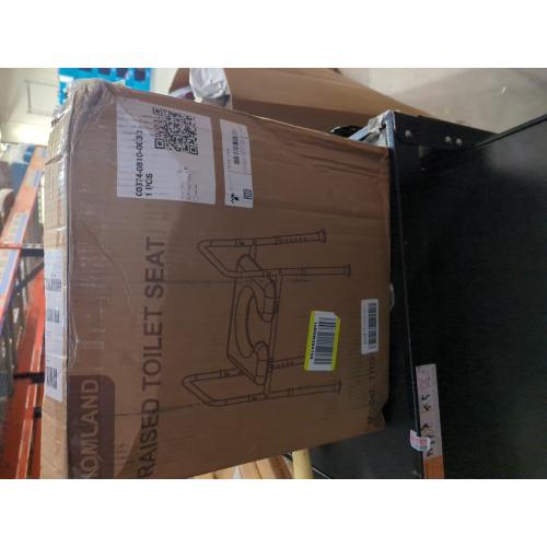 Raised Toilet Seat with Handles, Toilet Seat Riser for Seniors with Adjustable Height & Width, 400lb Handicap Elevated Toilet Seat for Elderly, Pregnant, Fit Any Toilet