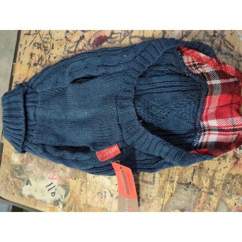 Size S....KYEESE Dog Sweater Soft Pullover Dog Sweaters for Small Dogs Male Comfy Puppy Coat for Fall Winter Cold Weather Stretchy Knitwear Cat Clothes Warm Turtleneck Small Dogs Sweater with Gingham Patchwork