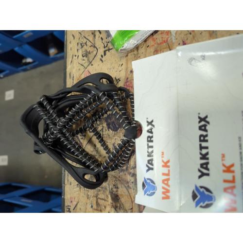 SIZE L....Yaktrax Walk Traction Cleats - 360-Degree Grip on Snow, Ice, & Multi-terrain Surfaces - Elastic Outer Band w/ Easy-On/Off Heel Tab & 1.2mm Zinc-coated Steel Coils - Abrasion & Rust Resistant - Unisex