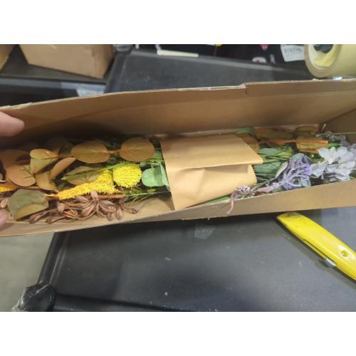 Set of 62 Floroom Artificial Greenery Stems Box Set, 62pcs with 7 Kinds of Faux Greenery Flowers Picks for DIY Bridal Bouquets Wedding Floral Arrangement Table Centerpieces, Terracotta & Amber