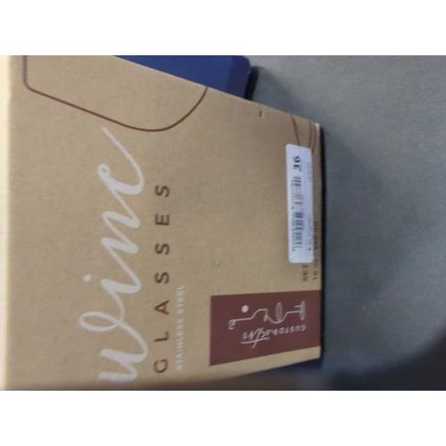 Gold color Gusto Nostro Stainless Steel Wine Glass - 18 oz - Unbreakable Black Wine Glasses for Travel, Camping and Pool - Fancy, Unique and Cool Portable Metal Wine Glass for Outdoor Events, Picnics (Set of 2)