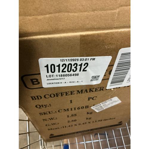 BLACK DECKER 12-Cup Digital Coffee Maker, Programmable, Washable Basket Filter, Sneak-A-Cup, Auto Brew, Water Window, Keep Hot Plate, Black