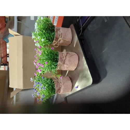 Velener Babys Breath Artificial Flowers in Small Burlap Bag Vases 3Pcs -Gypsophila Faux Flowers Farmhouse Home Coffee Table Bookshelf Office Desk Decorations Kitchen Dining Room Fake Plants Indoor