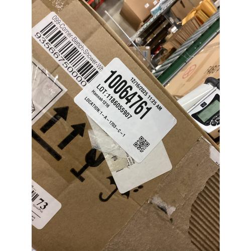 Waterproof Corner Shower Stool - White Waterproof Shower Bench for Shaving Legs & to Sit On - Easily Assembled Corner Bench & Shelf - Restroom Organizer - Restroom Home Decor