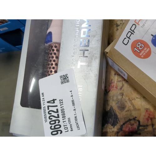 K&K 1.25 Inch Tourmaline Ionic Hot Brush Hair Curler for Loose & Volume Curls, Long Hair Heated Styler, Dual Voltage