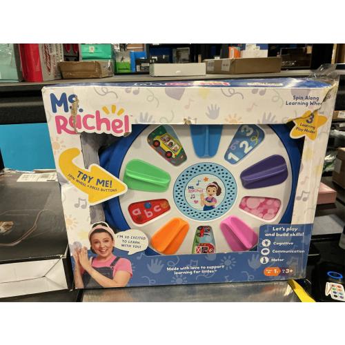 Ms. Rachel Official Spin Along Learning Wheel with 3 Learning Play Modes, Educational Toys & Toddler Toys for Girls & Boys Ages 1-3