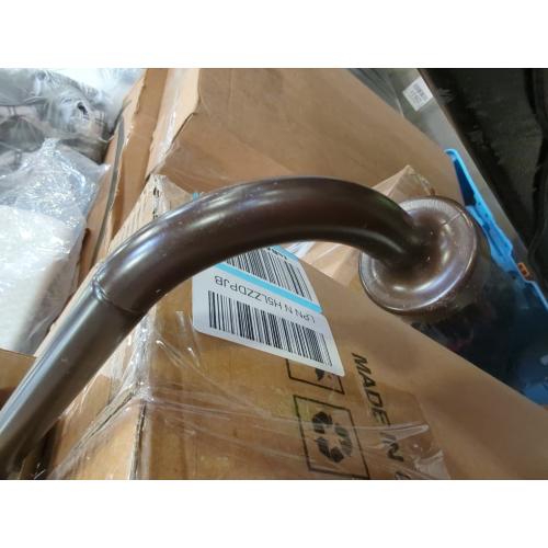 Dark Bronze Disc Curtain Rods, 28-48 Inches Window Curtain Rod,Adjustable Room Darkening Drapery Rod with Aluminum Finials and Brackets,Wrap Around Design