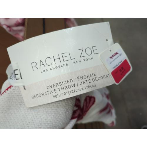 Rachel Zoe Oversized Decorative Throw 50 x 70 Red Bow