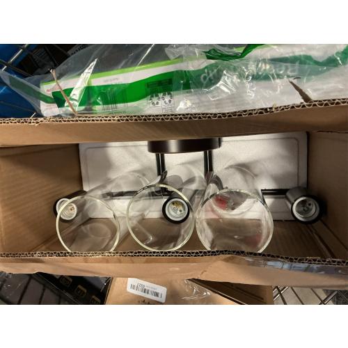 2023 Upgrade 3-Light Brushed Nickel Bathroom Vanity Light Fixtures, Clear Glass Shade Wall Sconces for Mirror, Bedroom, Living Room, Hallway