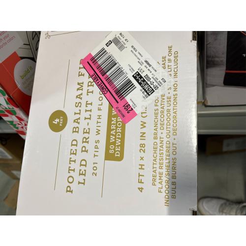 Vickerman 4' Mini Pine Artificial Christmas Tree, Warm White Italian LED Mini Lights, ( see the pictures)