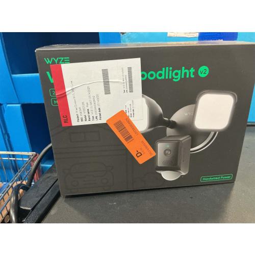 WYZE Floodlight Camera v2, Security Camera Outdoor, 2K HD with Color Night Vision, 2800-Lumen LEDs, 160° Wide View, 105dB Siren, Works with Alexa & Google Assistant, Wired, Free Expert Support