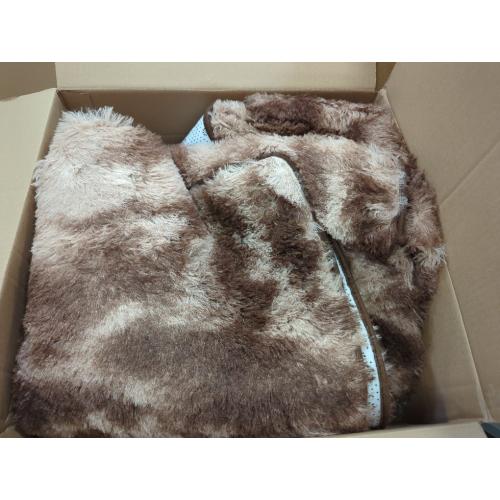 Large Shag Area Rugs Tie-Dyed Plush Fuzzy Rugs for Living Room, Ultra Soft Fluffy Furry Rug for Bedroom, Indoor Carpet Nursery Rugs for Kids Room Home Decor, Coffee