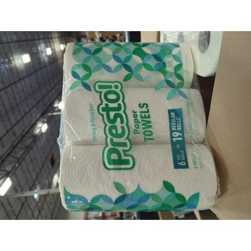 Amazon Brand - Presto! Flex-a-Size Paper Towels, 158 Sheet Huge Roll, 12 Rolls (2 Packs of 6), Equivalent to 38 Regular Rolls, White