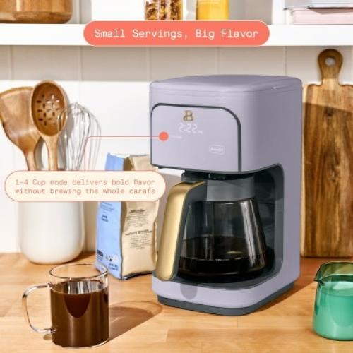 Beautiful 12 Cup Programmable Coffee Maker, White Icing by Drew Barrymore❗MAY HAVE MISSING PIECES/NEEDS CLEANING❗