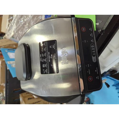 Ninja Foodi 6-in-1 Indoor Grill with Air Fry, Roast EG201 Black/Silver: Smokeless, Cool Touch, Digital Display, Dishwasher-Safe, Recipes Included