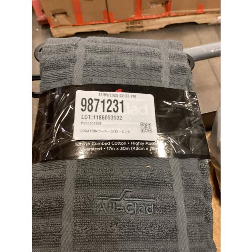 All-Clad Solid Kitchen Towel: Highly Absorbent, Super Soft Long Lasting - 100% Cotton, 17x30 Tea Towel for Cleaning & Drying Dishes, Pans, Glassware, or Countertops, (3 pack), Pewter