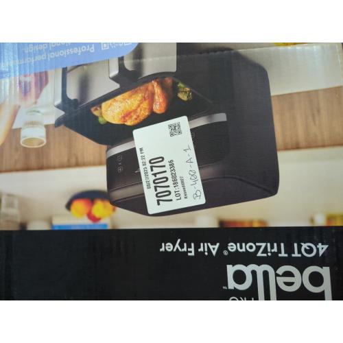 Black and Silver 4-qt. TriZone Touchscreen Air Fryer with Dual Flex Basket, Stainless Steel