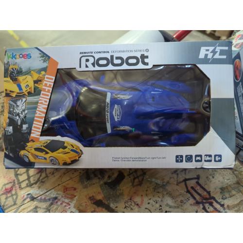 Remote Control Car, Toy for 3-8 Year Old Boys, 360° Rotating RC Deformation Robot Car Toy with LED Light, Transform Robot RC Car Age 3 4 5 6 7 8-12 Years Old for Kids, Boys Girls Birthday Gifts (Blue)