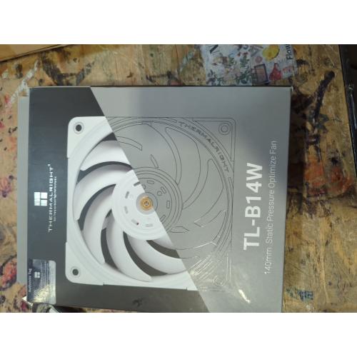 Thermalright TL-B14W 140mm CPU Cooler Fan, Computer White Case Fan, PWM Control, 1500RPM, Static-Pressure Performance Fan for S-FDB Bearing(White)
