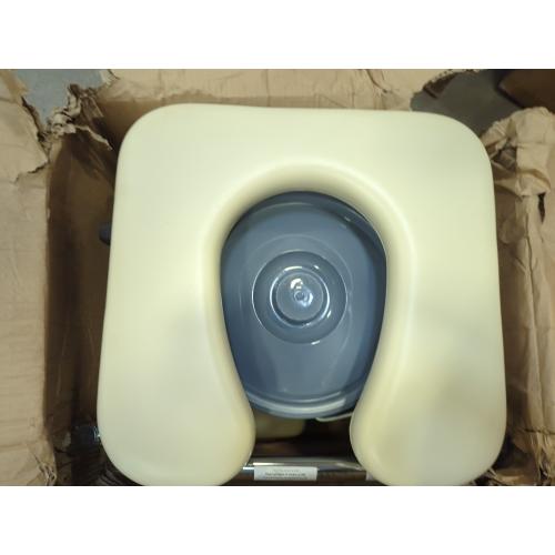 Medline Drop Arm Commode with Padded Seat and Backrest, Durable Toilet Chair for Adults and Seniors, Removable Pail, Splash Guard, Drop Down Arms for Easy Transfer, 350 lb. Weight Capacity, Tan