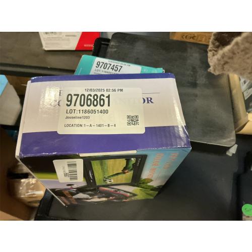 B-Qtech 7 inch HD Vehicle Backup Camera Monitor only, Rear View Reverse Color TFT LCD Display Screen for Car SUV Van Truck, V1/V2 Two Video Input, Power 12V/24V