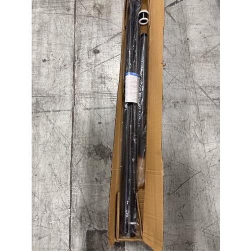 Tension Curtain Rod 83 to 122 Inches, 1.26 Diameter Spring Adjustable Curtains Rods Long Large Pole for Windows Door Bathroom Patio Outdoor No Drilling, Black