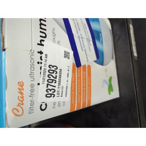 Crane Droplet 0.5 gal 500 sq ft Ultrasonic Humidifier