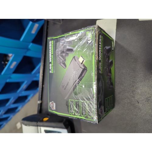 Black 2 Pack Cawevon Wireless Retro Gaming Console, 9 Classic Emulators, Plug and Play Video Game Stick Built-in 10000  Classic Games, 4K HD HDMI Output for TV with Dual 2.4G Wireless Controllers (64G)