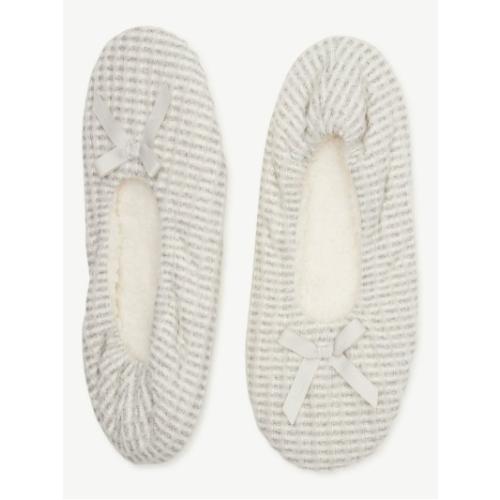 Joyspun quilted slip on house shoes fuzzy Size 11-12