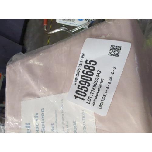 Nestwell Pima Cotton Sateen 500-Thread-Count Queen Sheet Set in Silver Peony