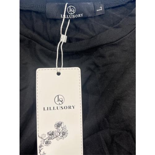 LILLUSORY Womens Casual Short Sleeve T Shirt Dress 2025 Summer Bodycon Wrap Ruched Mini Night Out Sundress (L)