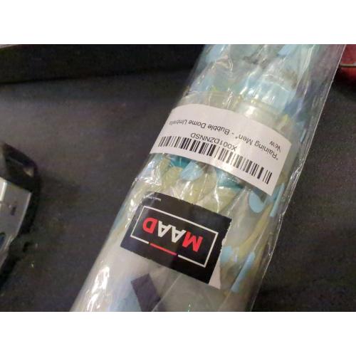 Maad Raining Men Clear Bubble Dome Umbrella - Perfect White Elephant Gift or Birthday Gift, Modern, Acrylic Handle, Aluminum Frame, Auto-Open, Spacious Canopy, Outdoor Use, Umbrella