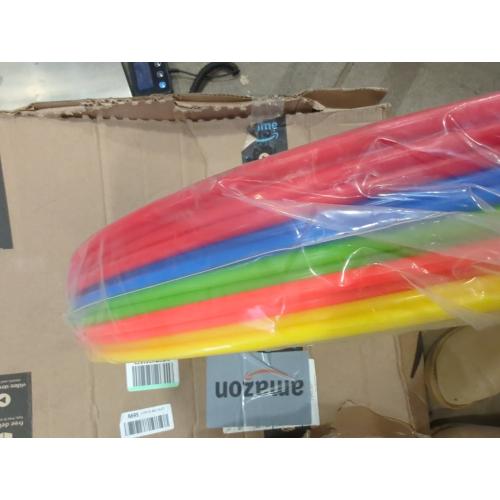 Fun Express Large 20 Inch Obstacle Course Agility Rings Set of 6 - Professional PE Equipment for Elementary School Physical Education | Carnival Games Ring Toss for Kids Outdoor Play & Field Day