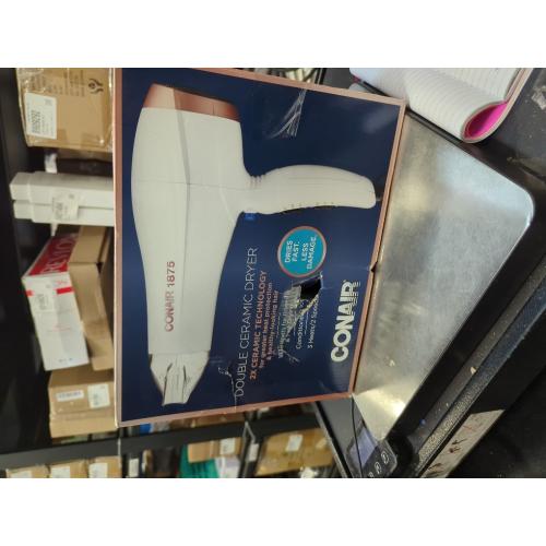 Conair Double Ceramic Hair Dryer | Blow Dryer with Ionic Conditioning | Includes Concentrator