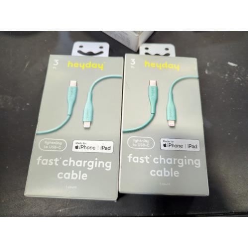 2Pack Lightning to USB-C Round Cable - heyday™ Spring Teal