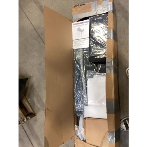 AxcessAbles Portable DJ Facade Booth with Black and White Lighting Scrims, Carry Cases | Standing DJ Table - 40 x 20 | DJ Controller Stand | Recording Mixer Stand | DJ Booth (ES-01)