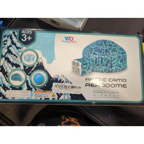 W&O Arctic Camo Aerodome with LED Lights & Sound – Inflates in Seconds for Kids Ages 3-12 (Fan Not Included)