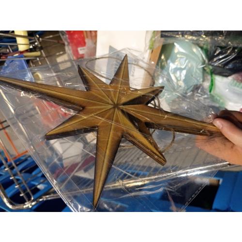 Shudyear 2 Pack Starburst Wall Decor Set, Retro Mid Century Modern Star Wall Art, Gold/Black Plastic Celestial Wall Sculptures for Living Room, Bedroom, Apartment Decor (Gold)
