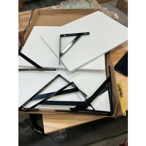 Heimlove Deep Floating Shelves for Wall, 12 Inch Deep Floating Shelves Set of 3, 16W x 12D Wood Wall Shelves, Wide Wood Shelves with Metal Bracket for Living Room, Kitchen, Office, Bedroom - White