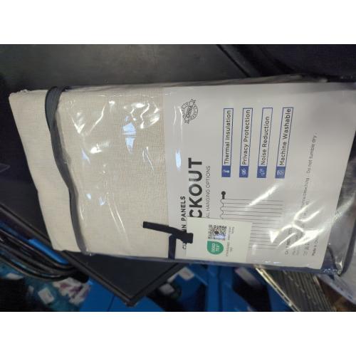 Joydeco Linen Curtains 96 inch Length 2 Panel Set, Light Filtering Curtain for Living Room Bedroom, 52 inch Wide Drapes with Rod Pocket Back Tab (96 Lx52 W, Ivory on Linen)