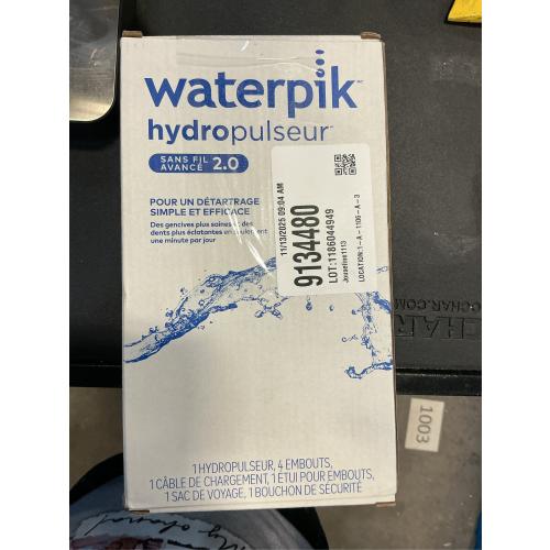 Waterpik Cordless Advanced Water Flosser For Teeth, Gums, Braces, Dental Care With Travel Bag and 4 Tips, ADA Accepted, Rechargeable, Portable, and Waterproof, White WP-580