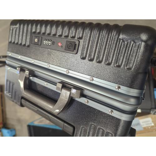 Color Black  Zipperless  360 Degree Spinner Wheels, TSA Locks, USB Charging Port, Cup & Phone Holder - Black