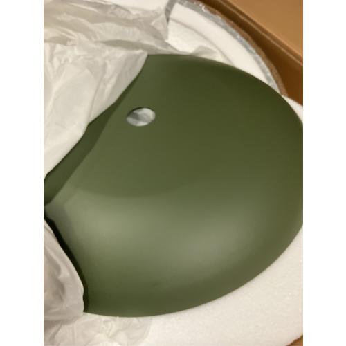 TeHenoo Mid Century Chandeliers, 25.5 inch, 2-Tiered Lampshade,Large Pendant Lighting,for Dining Room,Living Room,Olive Green