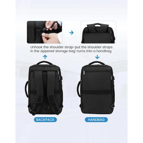 LOVEVOOK 40L Travel Backpack With 3 Packing Cubes Expandable Large Laptop Backpack Women Waterproof Backpack Waterproof Daypack Travel Bag TSA Fit 17inch Laptop Luggage With USB Charging Port