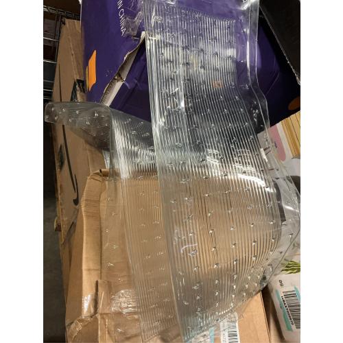 Clear Stair Treads Carpet Protectors Set of 2-24 x 8 Inches, Slip Resistant with Gripper Teeth, Transparent Vinyl Treads for Carpeted Stairs Protection