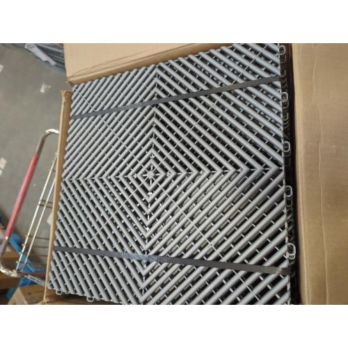 MATTE GREY Ribtrax PRO Interlocking Garage Floor Tiles, 15.75 x 15.75-Inch, Pearl Grey, 24 Piece Set