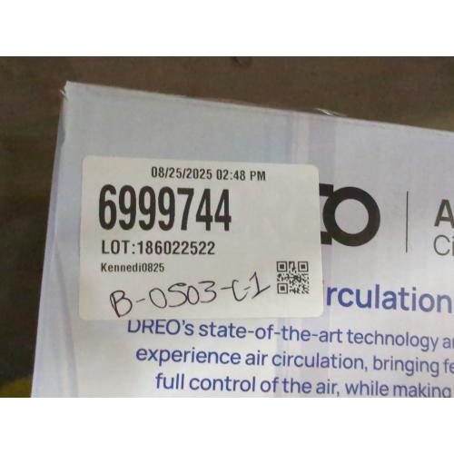 Dreo - 70ft Powerful Airflow, 28db Quiet Table Air Circulator Fans for Whole Room, 120 Adjustable Tilt, 3 Speeds, CF409 - Grey