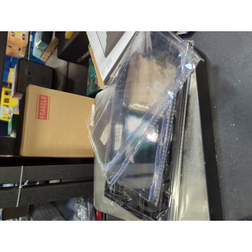 Acrylic Display Case for Figures Dustproof, Clear Display Box with Building Base, Collection Bricks Storage Blocks Aciton Figure Showcase(Black)