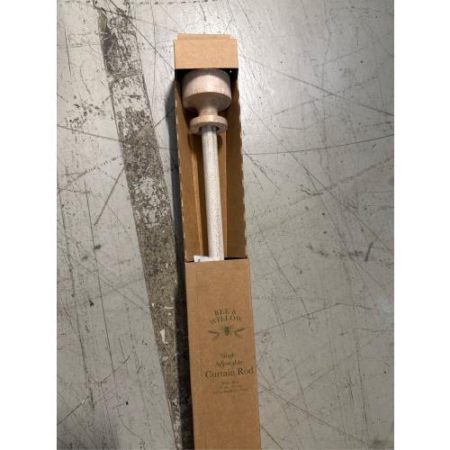 Bee & Willow Iris 24 to 48-Inch Adjustable Curtain Rod Set in Weathered Oak